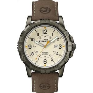 Timex Expedition Indiglo Men's Watch with Brown Leather Strap